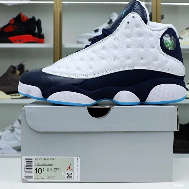 OBSIDIAN 13 RETRO BLUE JORDAN WHITE AIR POWDER 414571-144 0717